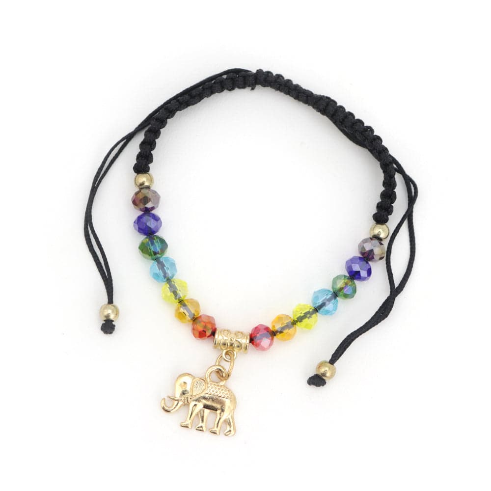 Elephant Charm Bead Bracelet