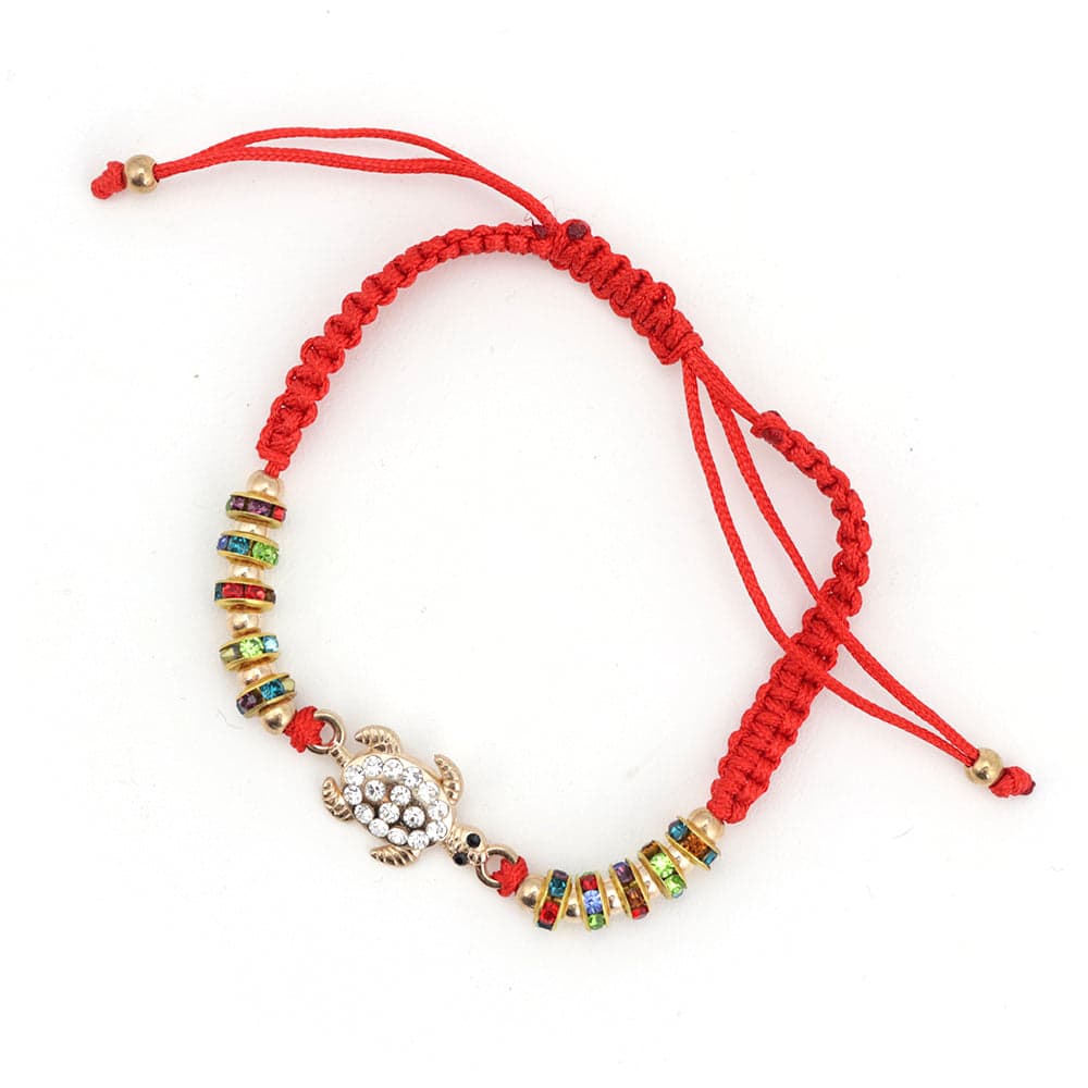 Red Turtle Charm Bracelet