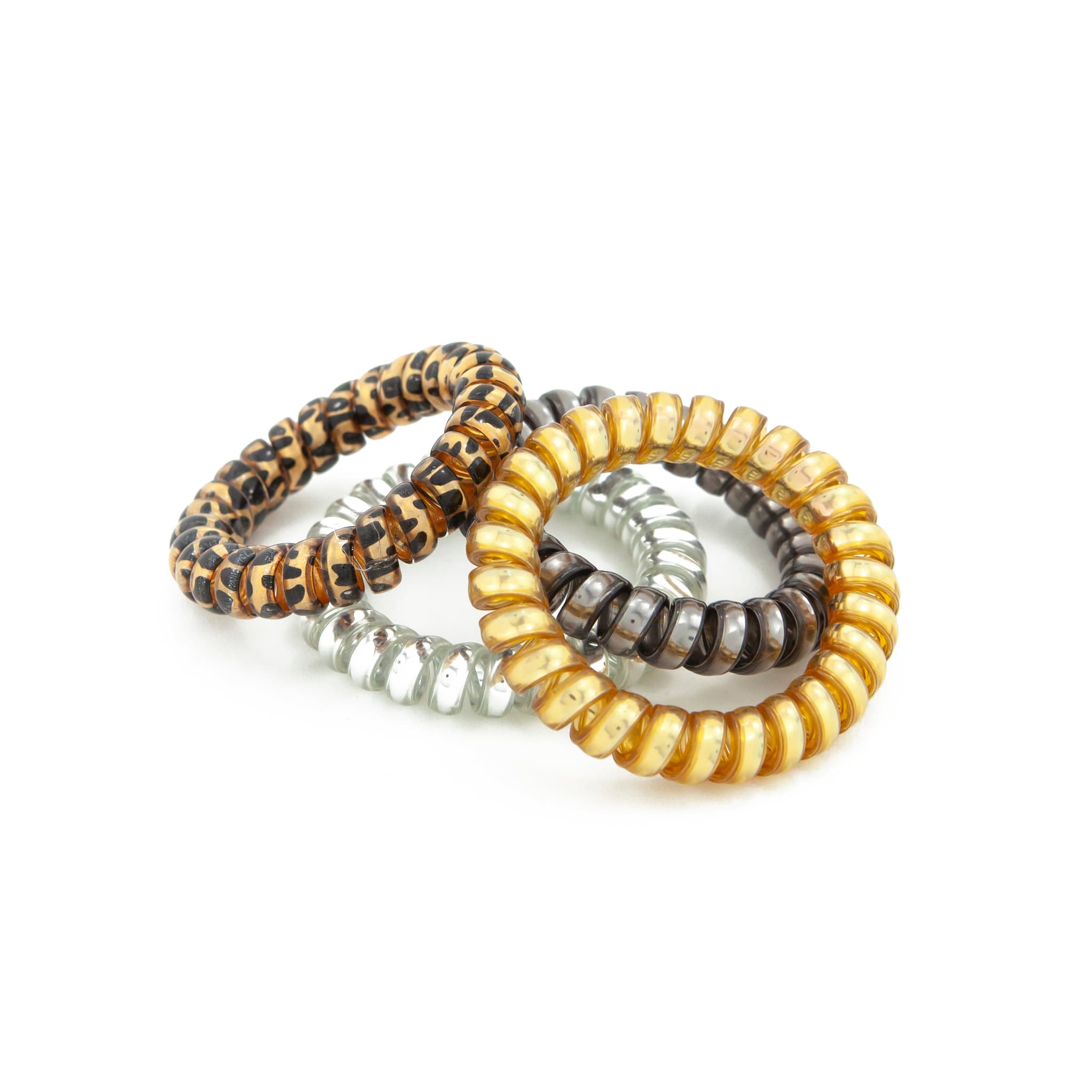 Phone Cord Hair Tie - Pack of 4