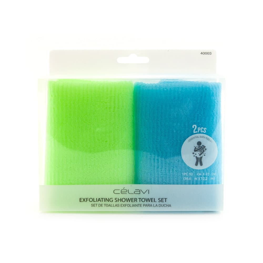 Celavi Exfoliating Shower Towel Set