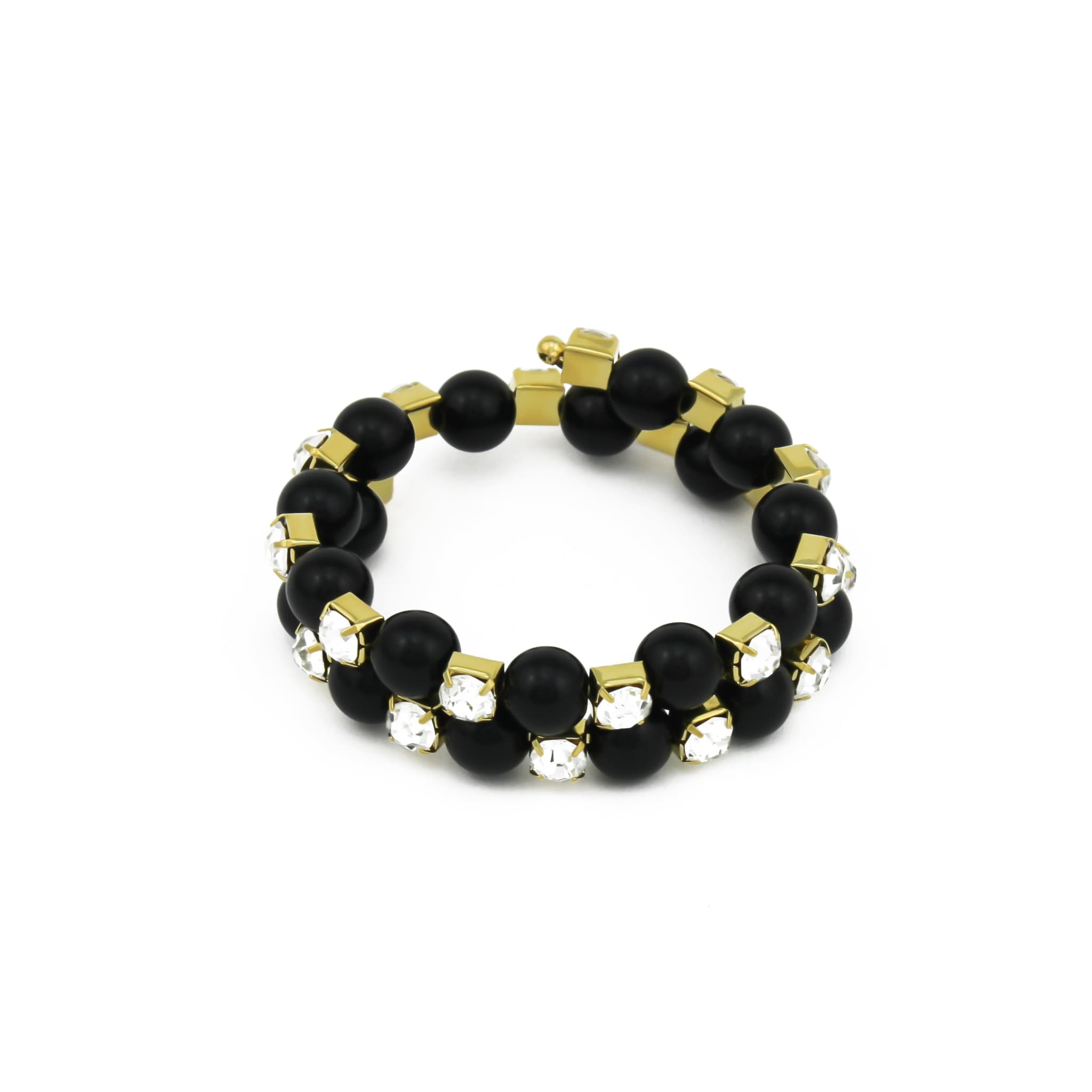 Gold & Black Pearl Bracelet