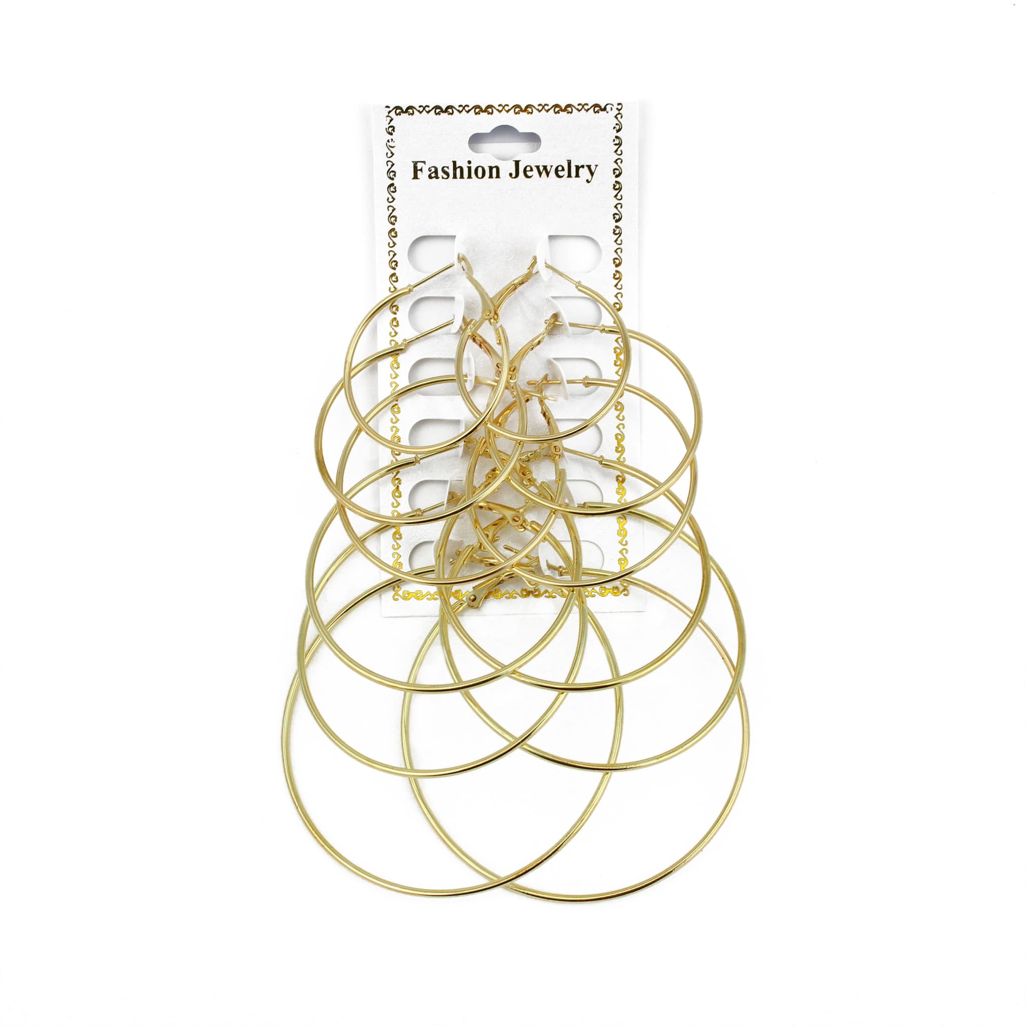 Gold Hoops Earring Set