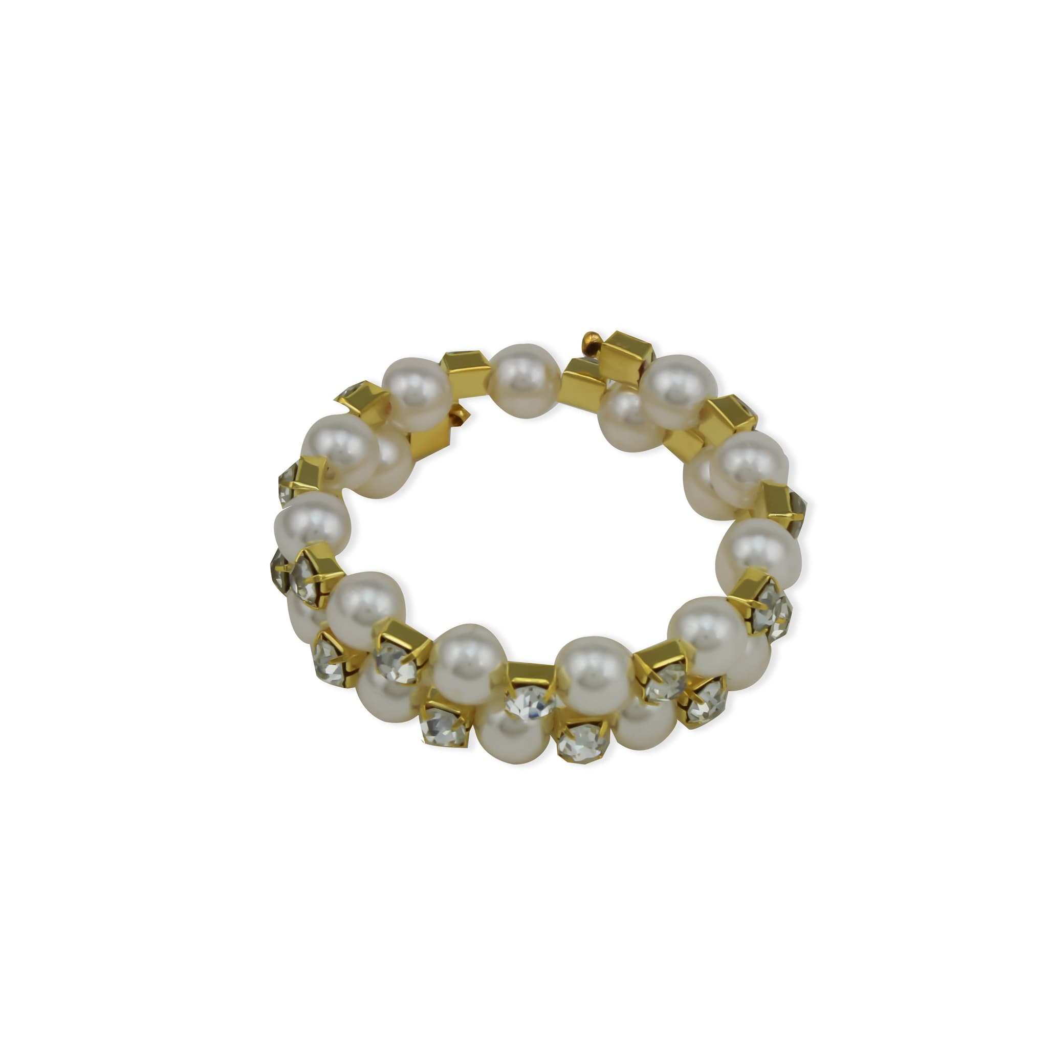 White Pearl & CZ Bracelet