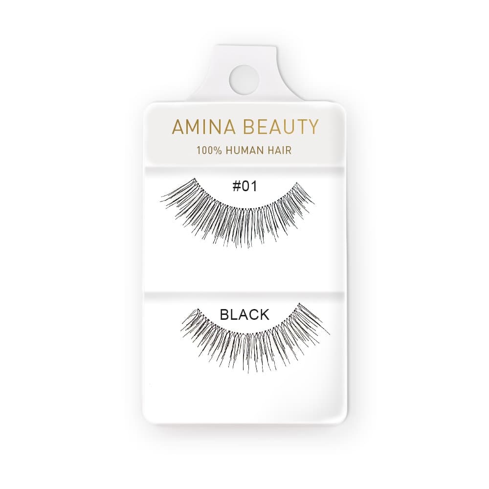 Amina Human Hair Eyelashes - Style 01