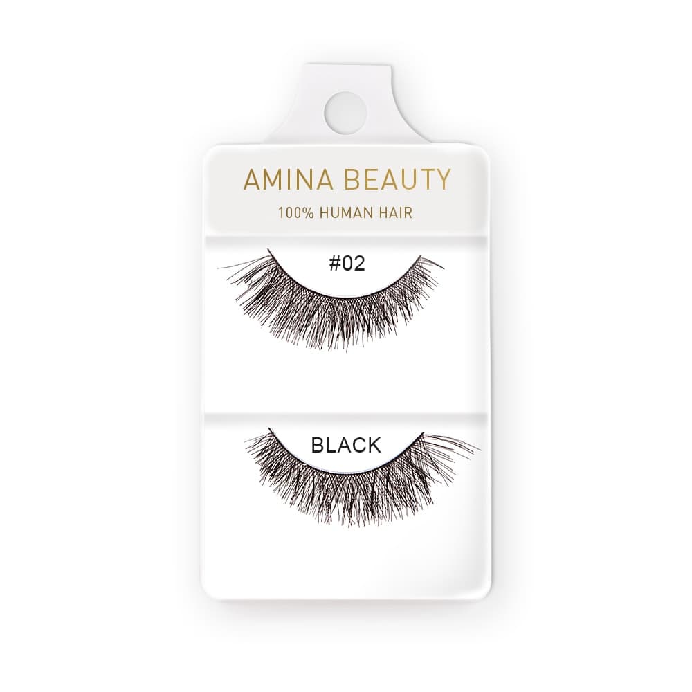 Amina Human Hair Eyelashes - Style 02
