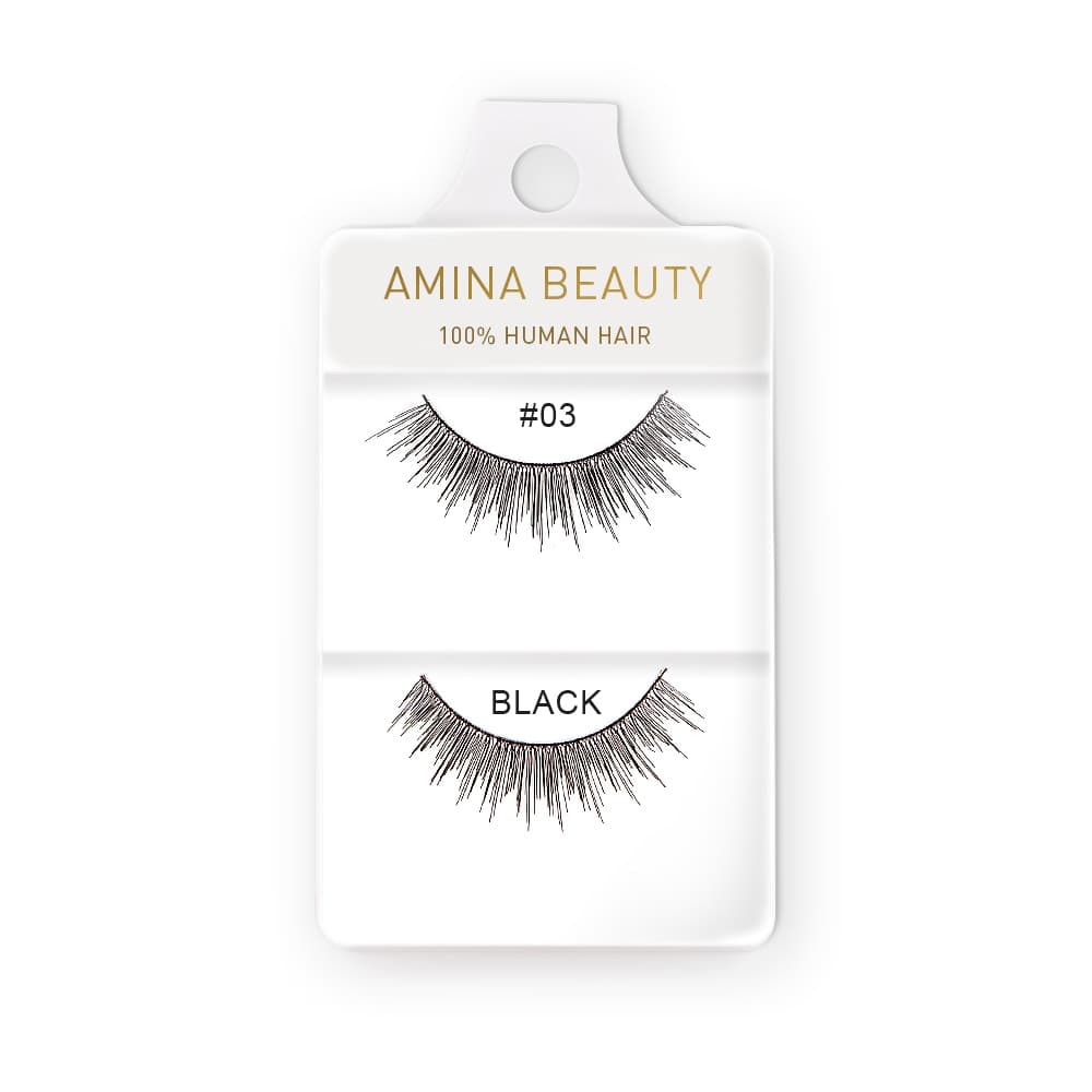 Amina Human Hair Eyelashes - Style 03