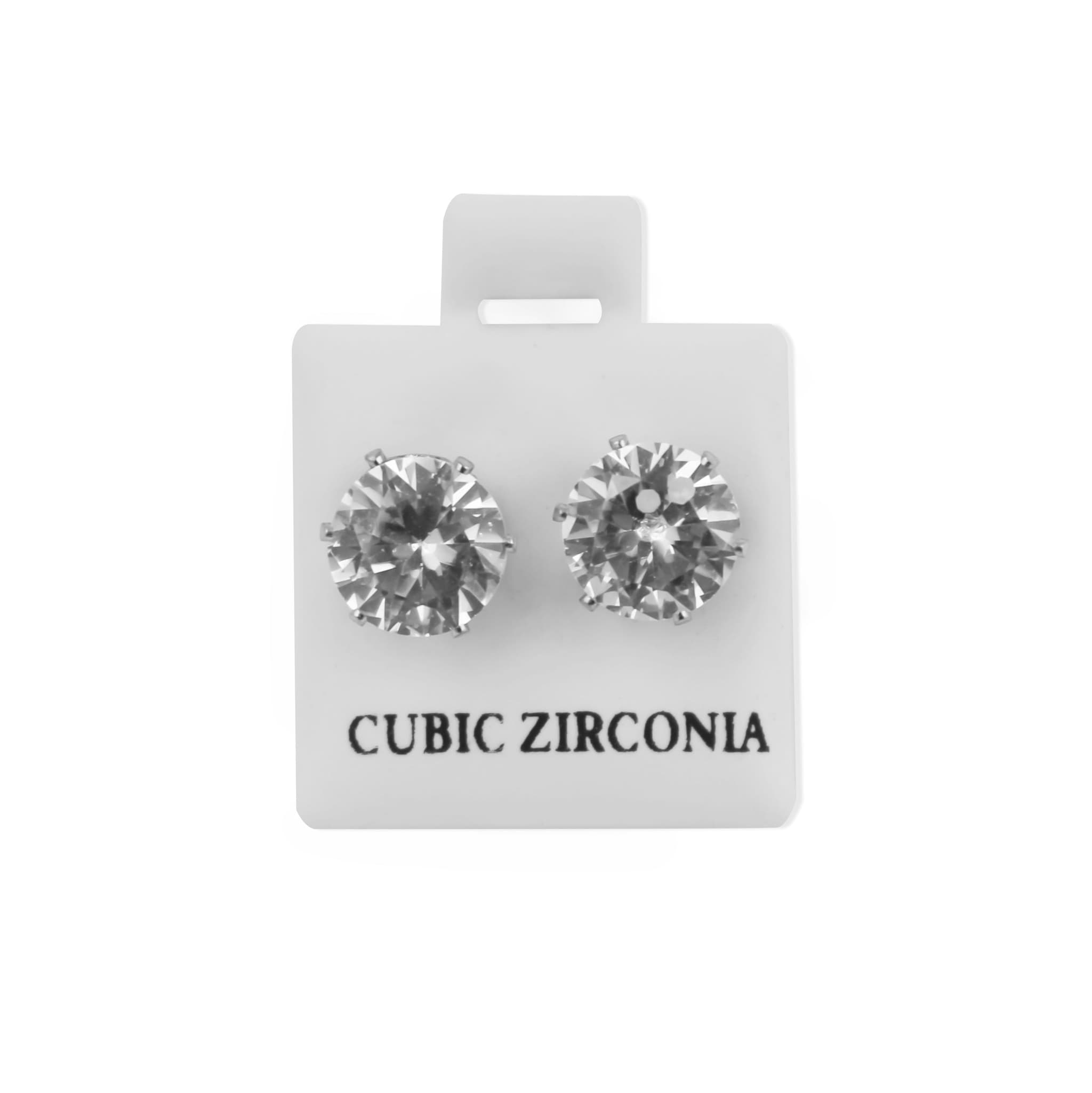 Large Hexagon CZ Earrings