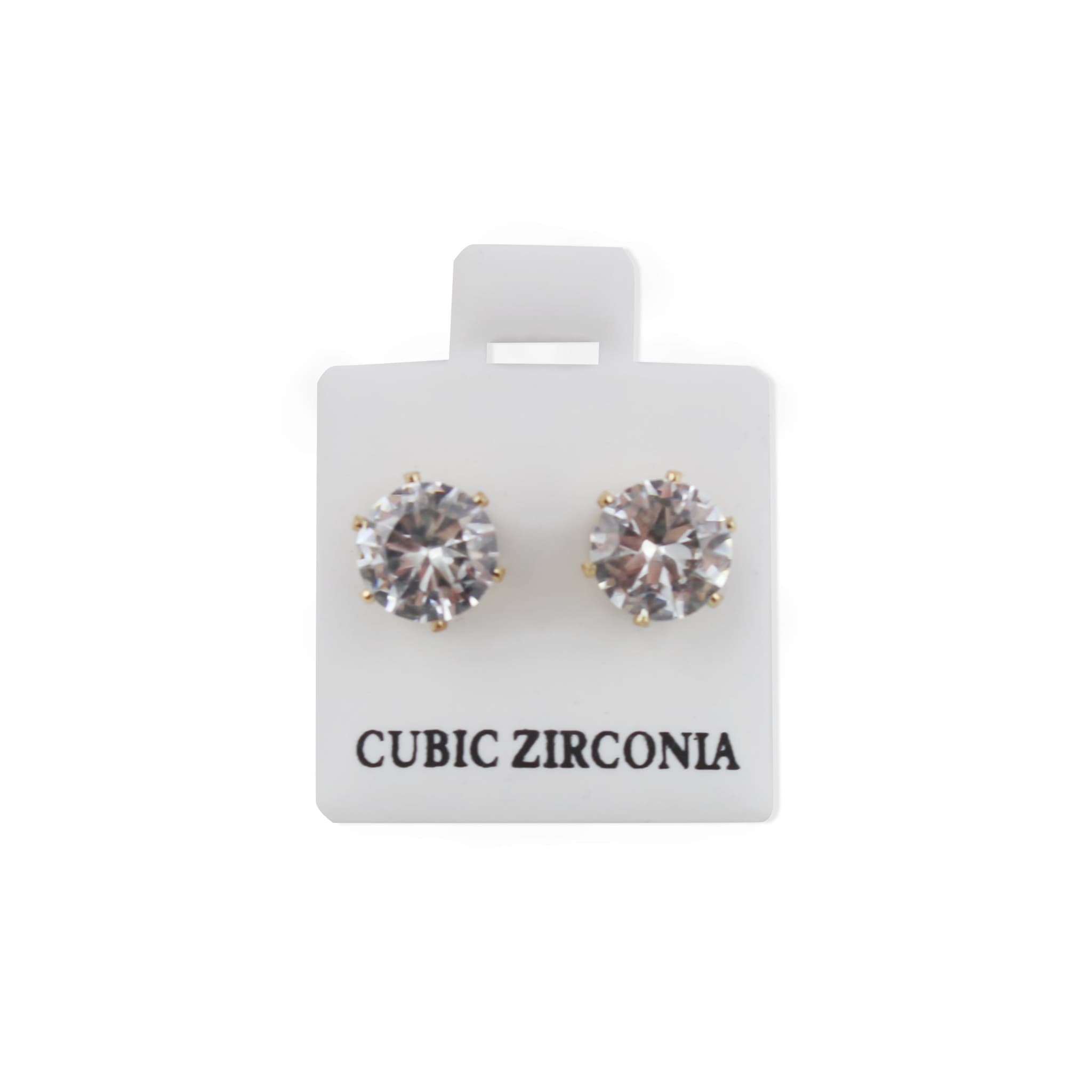 Medium Hexagon CZ Earrings