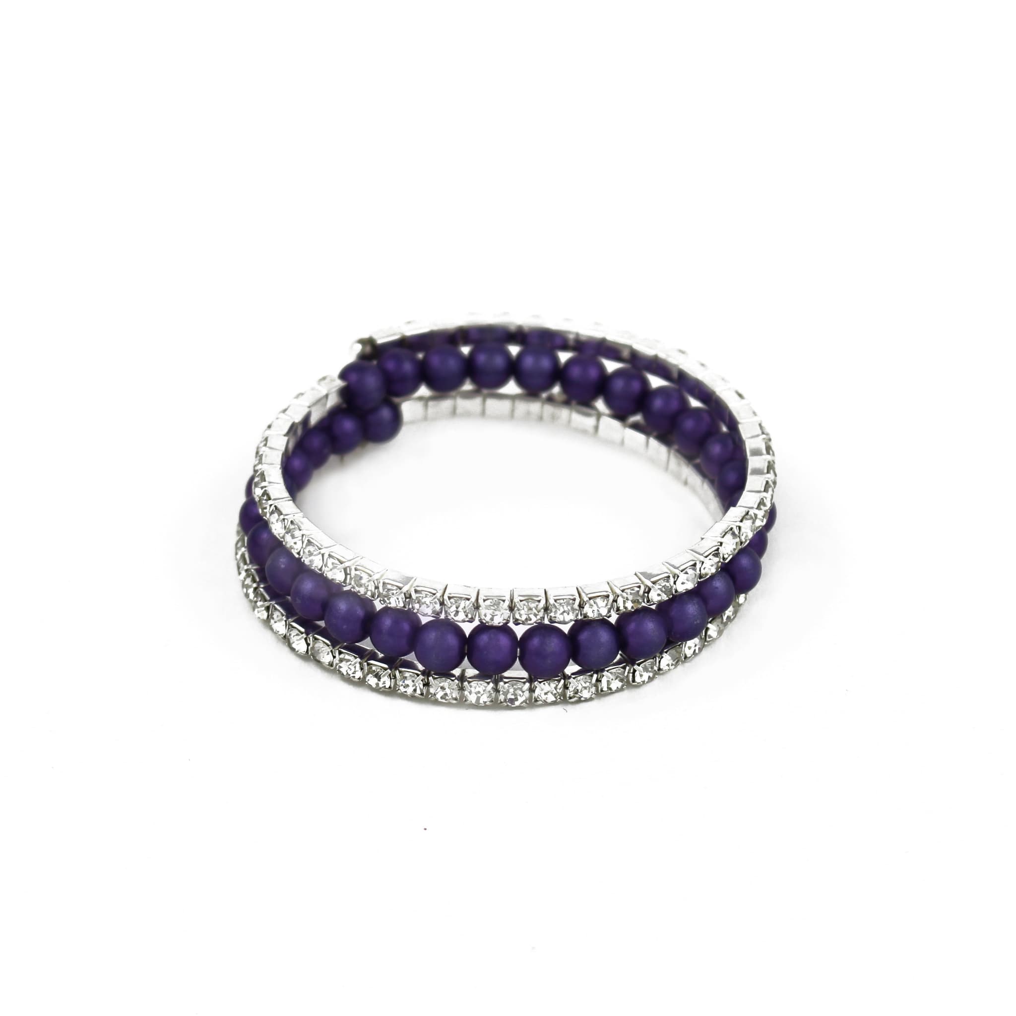 Purple Pearl & CZ Bracelet
