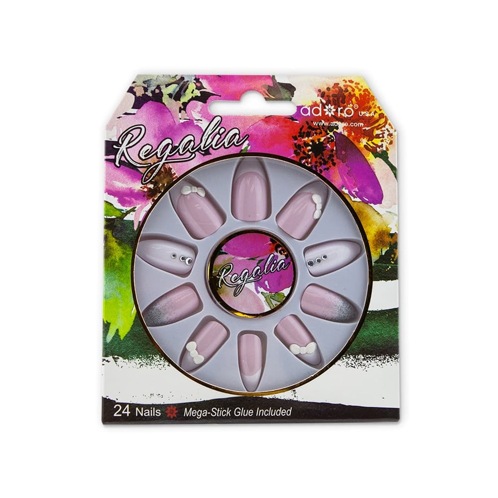 Regalia Light Pink w/Glitter & Jewels Nails