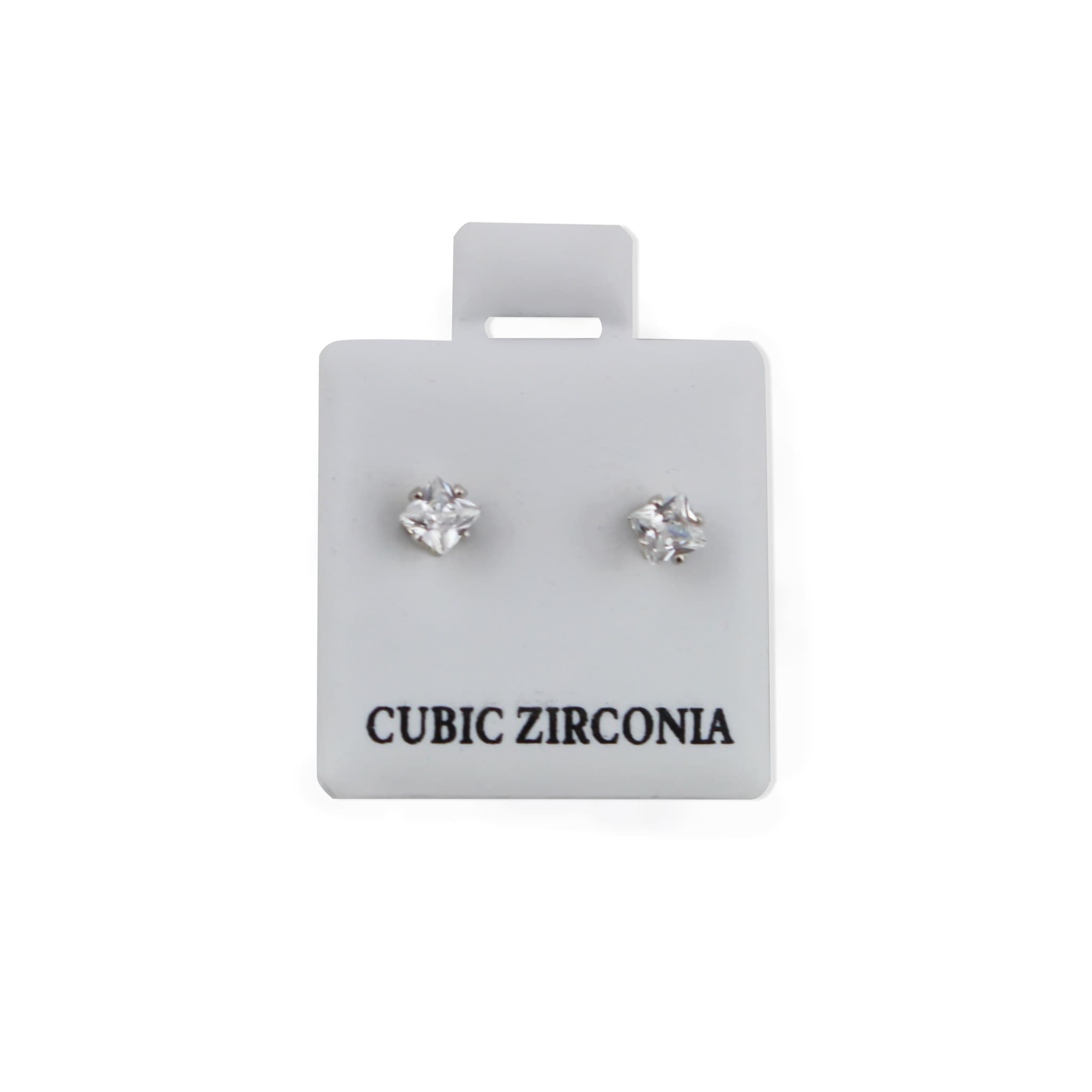 Square CZ Earrings